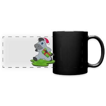 Forfait de Noël pour chevaux - Mug panoramique uni - noir - Devant