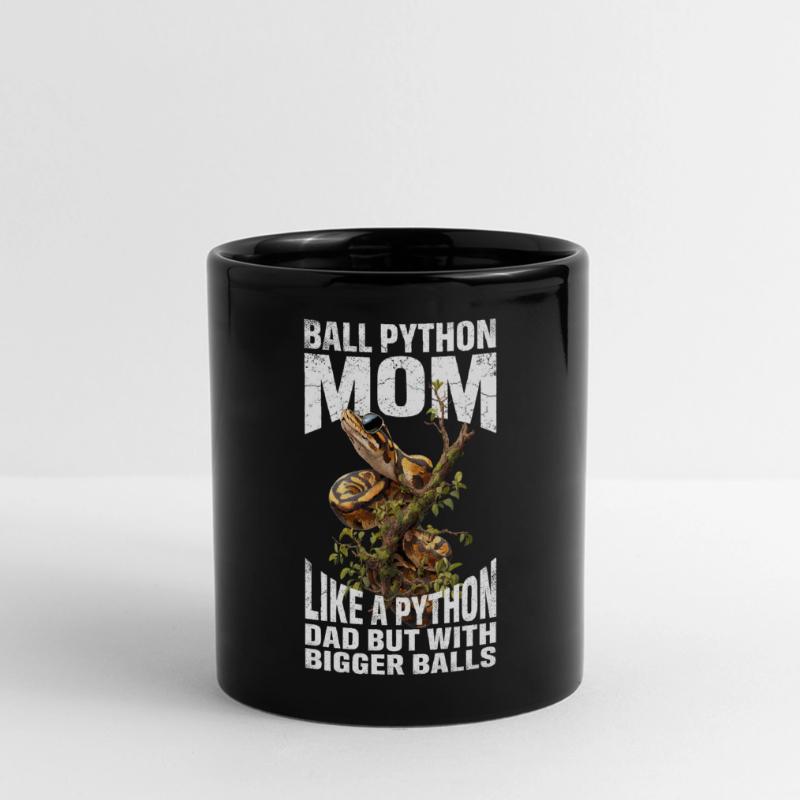 Königspython Mom Mama Schlangen Terrarium Python Panorama-Tasse farbig