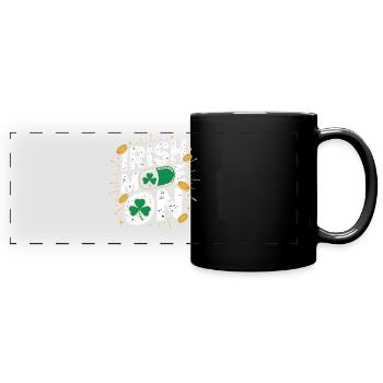 Irish Mom Shamrock Gold Fiesta - Full Colour Panoramic Mug - black - Front