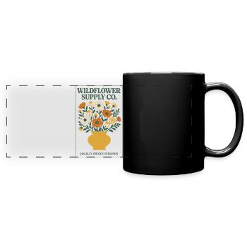 Wildflower Supply Co. | Locally Grown - Panorama-Tasse farbig - Schwarz - Vorne