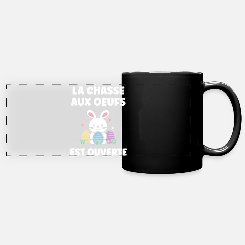 egg hunt - Full Colour Panoramic Mug - black