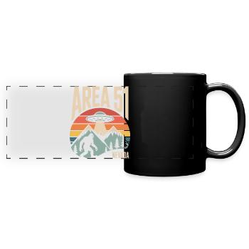 Area 51 Nevada UFO Retro Design - Panorama-Tasse farbig - Schwarz - Vorne
