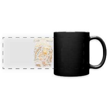 Scandinavian Viking Raise Your Horns - Full Colour Panoramic Mug - black - Front