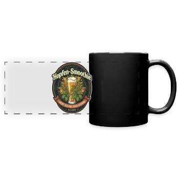 Hops Smoothie Label - Full Colour Panoramic Mug - black - Front