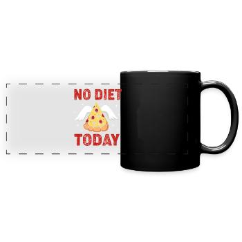 Nahrungsmittel Ernährung Lebensmittel - Panorama-Tasse farbig - Schwarz - Vorne