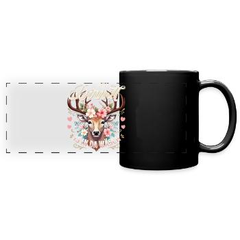 Costume traditionnel de remplacement Camise Dirndl Chemise traditionnelle féminine - Mug panoramique uni - noir - Devant