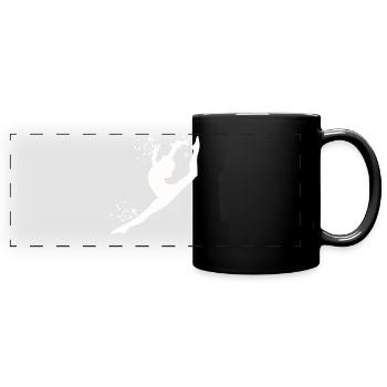 Gymnast with clubs rhythmic gymnastics - Full Colour Panoramic Mug - black - Front