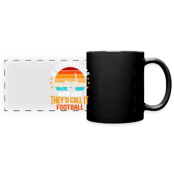 Retro Gymnastics Sunset - Panorama-Tasse farbig - Schwarz - Vorne