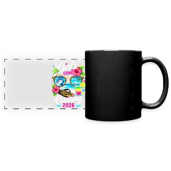 Les filles sont parties en croisière en vacances tropicales 2026 - Mug panoramique uni - noir - Devant