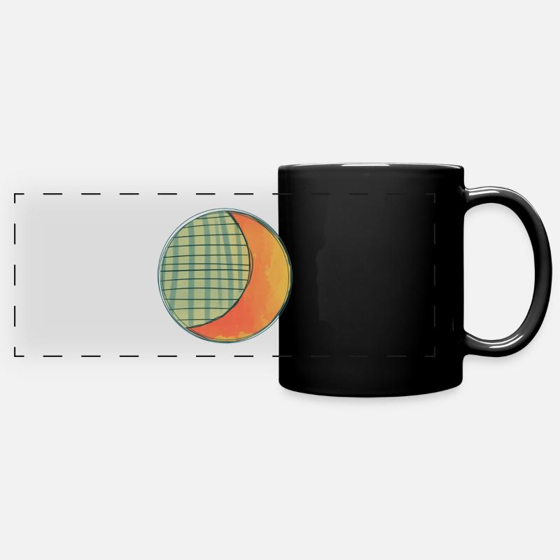 Lune, Soleil, équinoxe, Occulte, bénédictions de Pâques, - Mug panoramique uni - noir