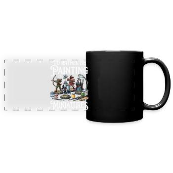 Prefer to paint miniatures - Full Colour Panoramic Mug - black - Front