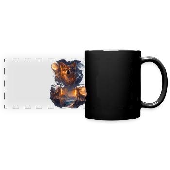 Chihuahua zwei Monde - Panorama-Tasse farbig - Schwarz - Vorne