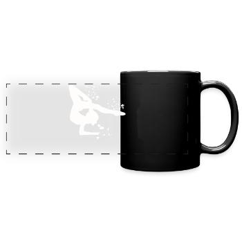 Gymnast with clubs rhythmic gymnastics - Full Colour Panoramic Mug - black - Front