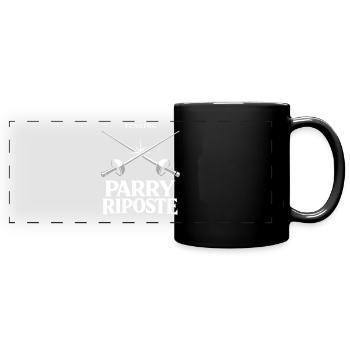 Fechten Fechter Fechtathlet Fechtverein Sport - Panorama-Tasse farbig - Schwarz - Vorne