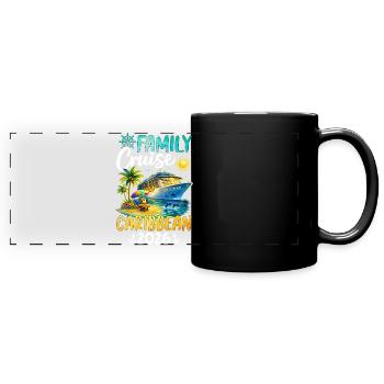 Family Cruise Caribbean 2026 - Panorama-Tasse farbig - Schwarz - Vorne
