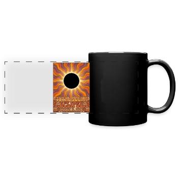 Total Solar Eclipse 2026 Sunburst Poster - Full Colour Panoramic Mug - black - Front