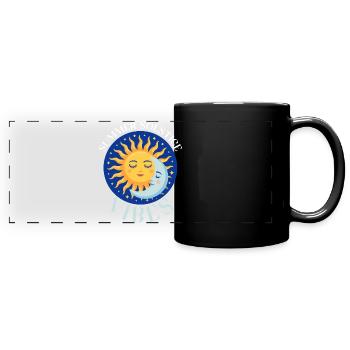 Litha Pagan: Sommersonnenwende, Mittsommer, Mittsommer, Mittsommer. - Panorama-Tasse farbig - Schwarz - Vorne