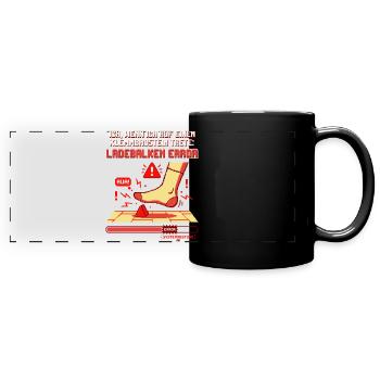 Klemmbaustein Schmerz Systemabsturz Pixel Design - Panorama-Tasse farbig - Schwarz - Vorne