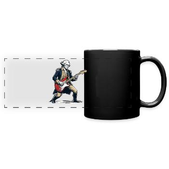 George Washington Playing Electric Guitar Rocker - Full Colour Panoramic Mug - black - Front