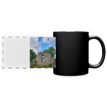 Glauben Sie - Panorama-Tasse farbig - Schwarz - Vorne