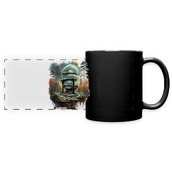 Espace dans Woods Dome - Mug panoramique uni - noir - Devant