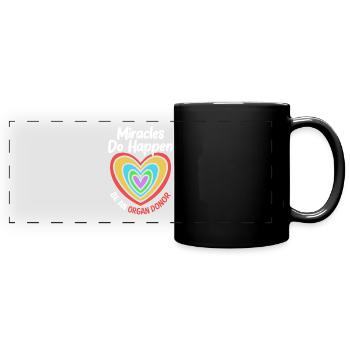 Nierenspender Spender Niere - Panorama-Tasse farbig - Schwarz - Vorne