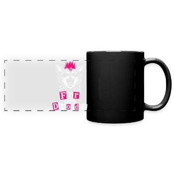 Fur And Disorder Lustiges Punk-Katzenmädchen - Panorama-Tasse farbig - Schwarz - Vorne