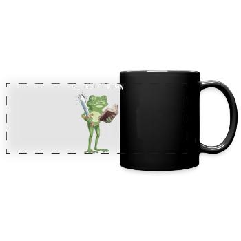 Dawn Quest Frog : Épée et Tome - Mug panoramique uni - noir - Devant