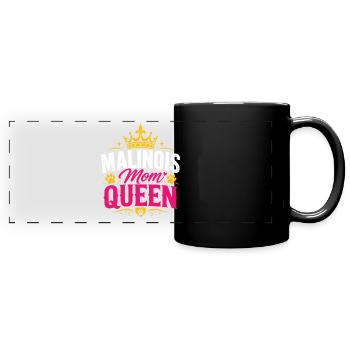 Malinois Mom Queen - Panorama-Tasse farbig - Schwarz - Vorne
