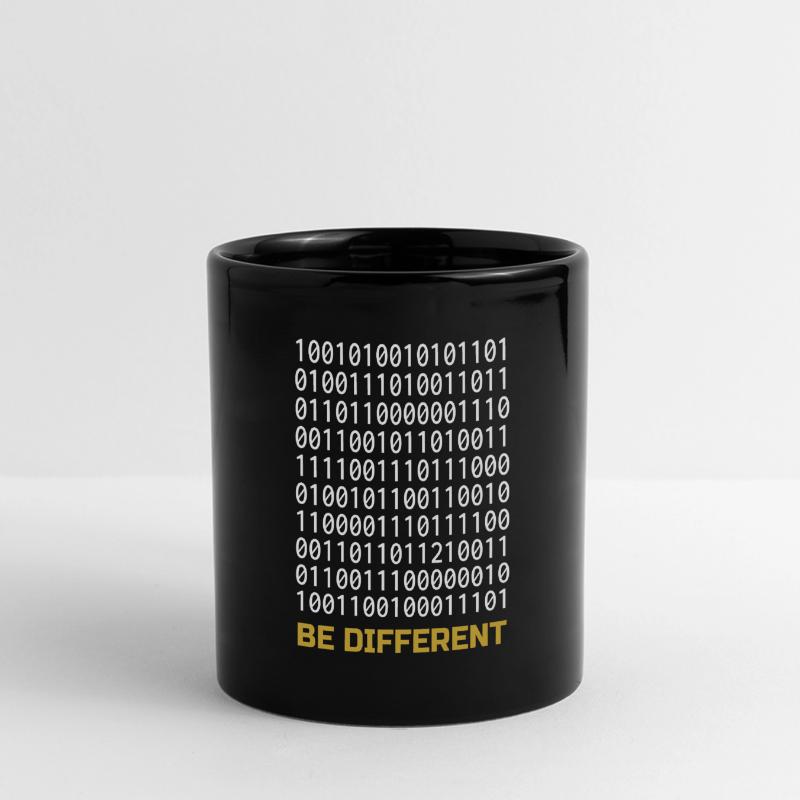 Be Different: Binary Pattern with Message Full Colour Panoramic Mug