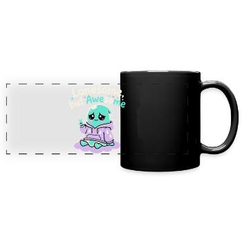 Fantôme Solitaire - Mug panoramique uni - noir - Devant