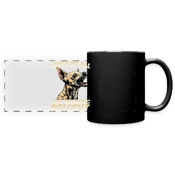 Mexican Chihuahua Small Dog Toy Dog - Full Colour Panoramic Mug - black - Front