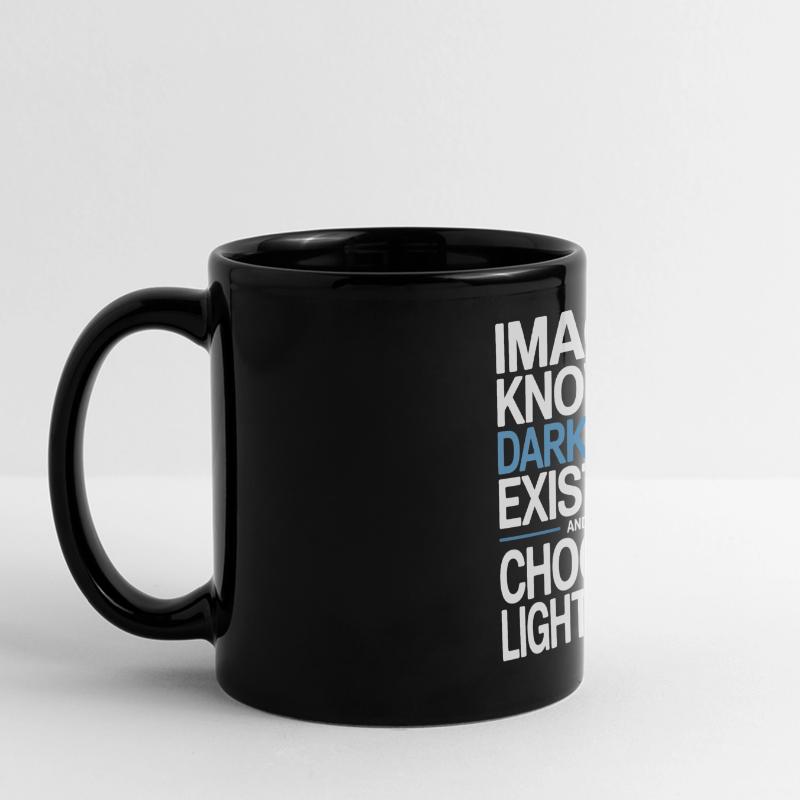 Dark Mode Exists Programmierer IT Nerd Coder Büro Panorama-Tasse farbig