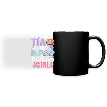 Tia de la fille d’anniversaire K-Pop - Mug panoramique uni - noir - Devant