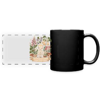 Alle Pflanzen Sind Essbar, Einige Nur Einmal - Panorama-Tasse farbig - Schwarz - Vorne