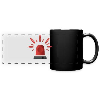 Red Siren Warning Light - Full Colour Panoramic Mug - black - Front