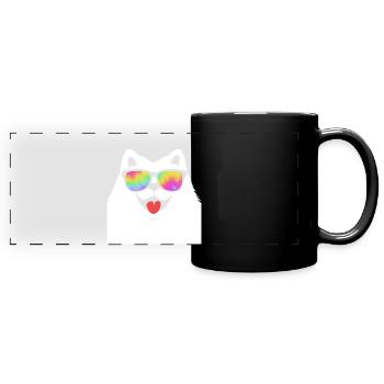 Samoyed - Full Colour Panoramic Mug - black - Front