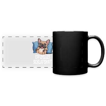  Offizielles Schlafshirt Lustige Französische - Panorama-Tasse farbig - Schwarz - Vorne