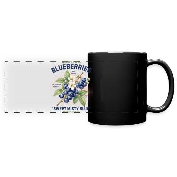 Sweet Misty Blueberries Orchard Blueberry - Full Colour Panoramic Mug - black - Front