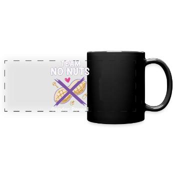 Gender Reveal Team No Nuts Babyparty-Team Mädchen - Panorama-Tasse farbig - Schwarz - Vorne