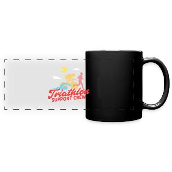 Équipe de soutien au triathlon - Mug panoramique uni - noir - Devant