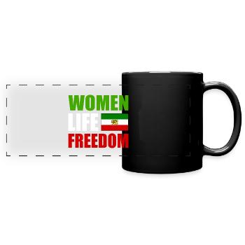 Women life freedom - Mug panoramique uni - noir - Devant