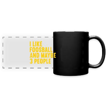 Tischfußball - Panorama-Tasse farbig - Schwarz - Vorne