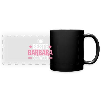 Barbara - Panorama-Tasse farbig - Schwarz - Vorne