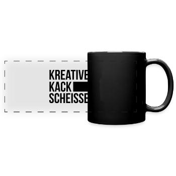 KREATIVE KACK SCHEISSE - Panorama-Tasse farbig - Schwarz - Vorne