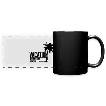vacances paume mer plage vacances chargement ladebalk - Mug panoramique uni - noir - Devant