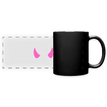 Hörner - Panorama-Tasse farbig - Schwarz - Vorne