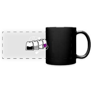 Sachet de thé asexué Ace Pride - Mug panoramique uni - noir - Devant