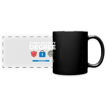 Cyber Security Information Computer Sicherheit - Panorama-Tasse farbig - Schwarz - Vorne