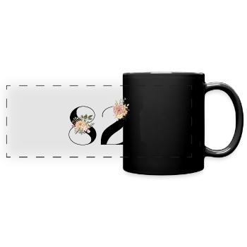 82nd Anniversary Flowers (Gift of 82 years) - Full Colour Panoramic Mug - black - Front